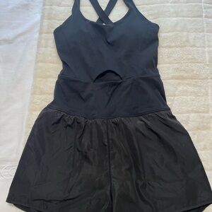 Black Athletic Romper